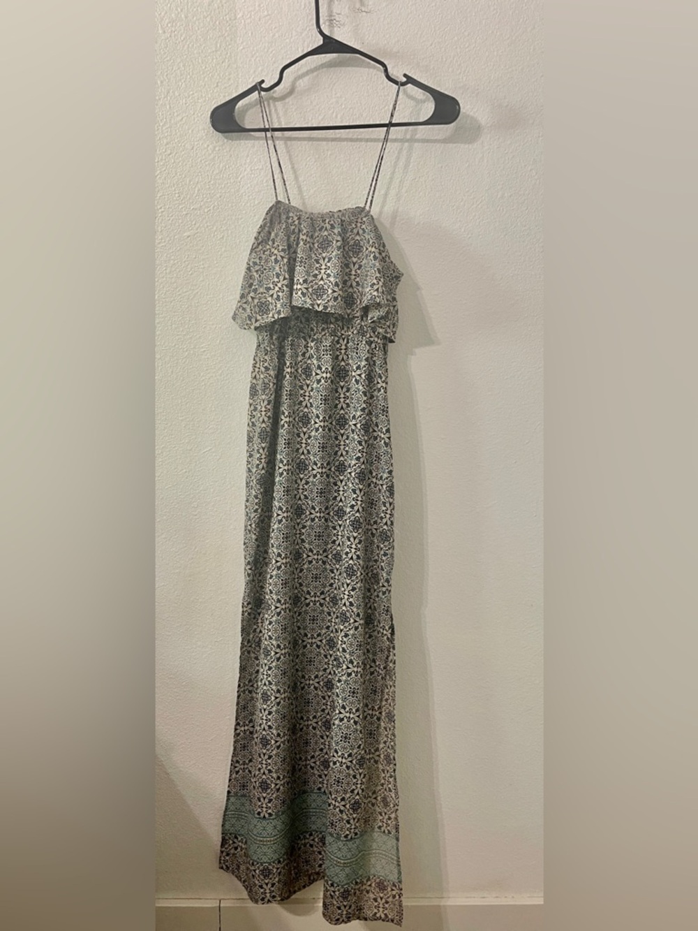 Boho Floral Ruffle Maxi Dress | Multicolor | Size Medium - Picture 2 of 4